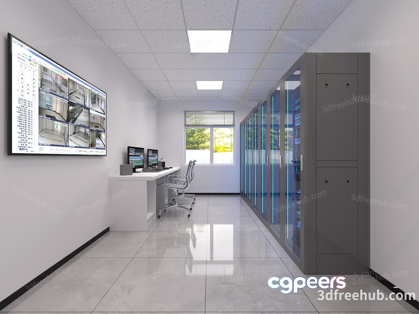 Modern Office Room 3D Model - 19652 - VRAY Render