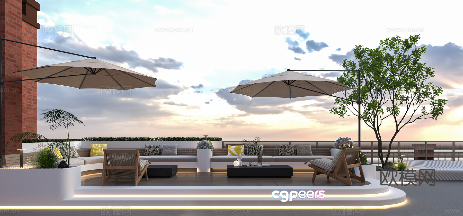 Modern Outdoor Furniture 3D Model - 10105 - VRAY Render