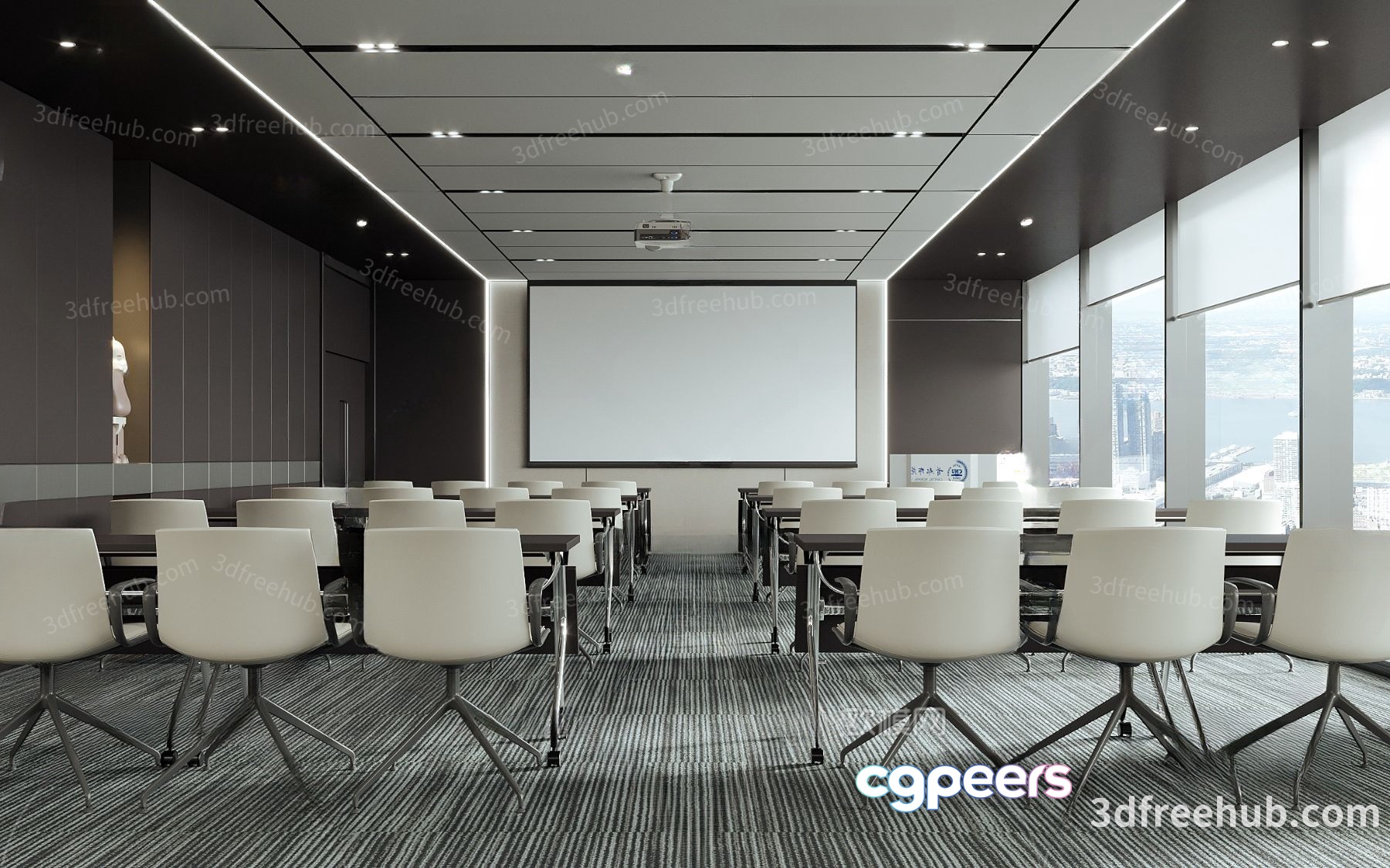 Modern Conference Room 3D Model - 22404 - VRAY Render