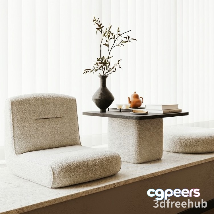 Minimalist Living Room 3D Model - 20860 - VRAY Render