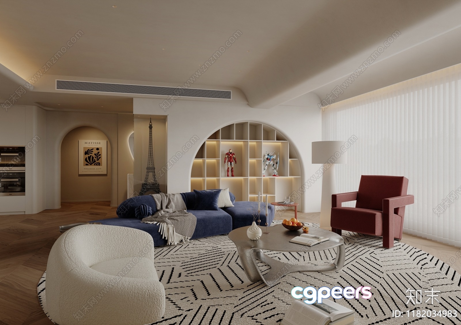 Modern Living Room 3D Model - 16866 - CORONA Render