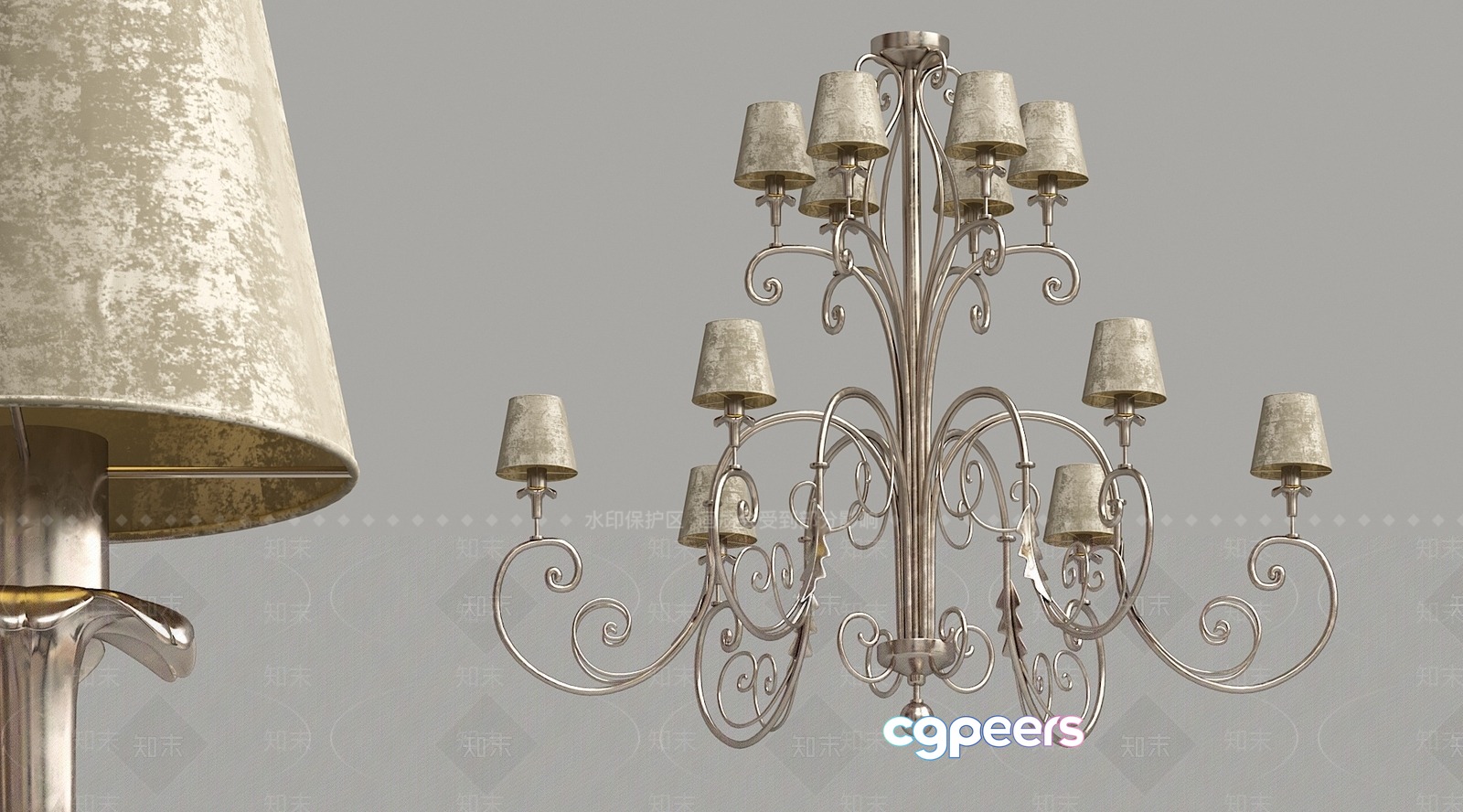 A Chandelier 3D Model - 1110 - VRAY Render A Chandelier 3D Model - 1110 - VRAY Render