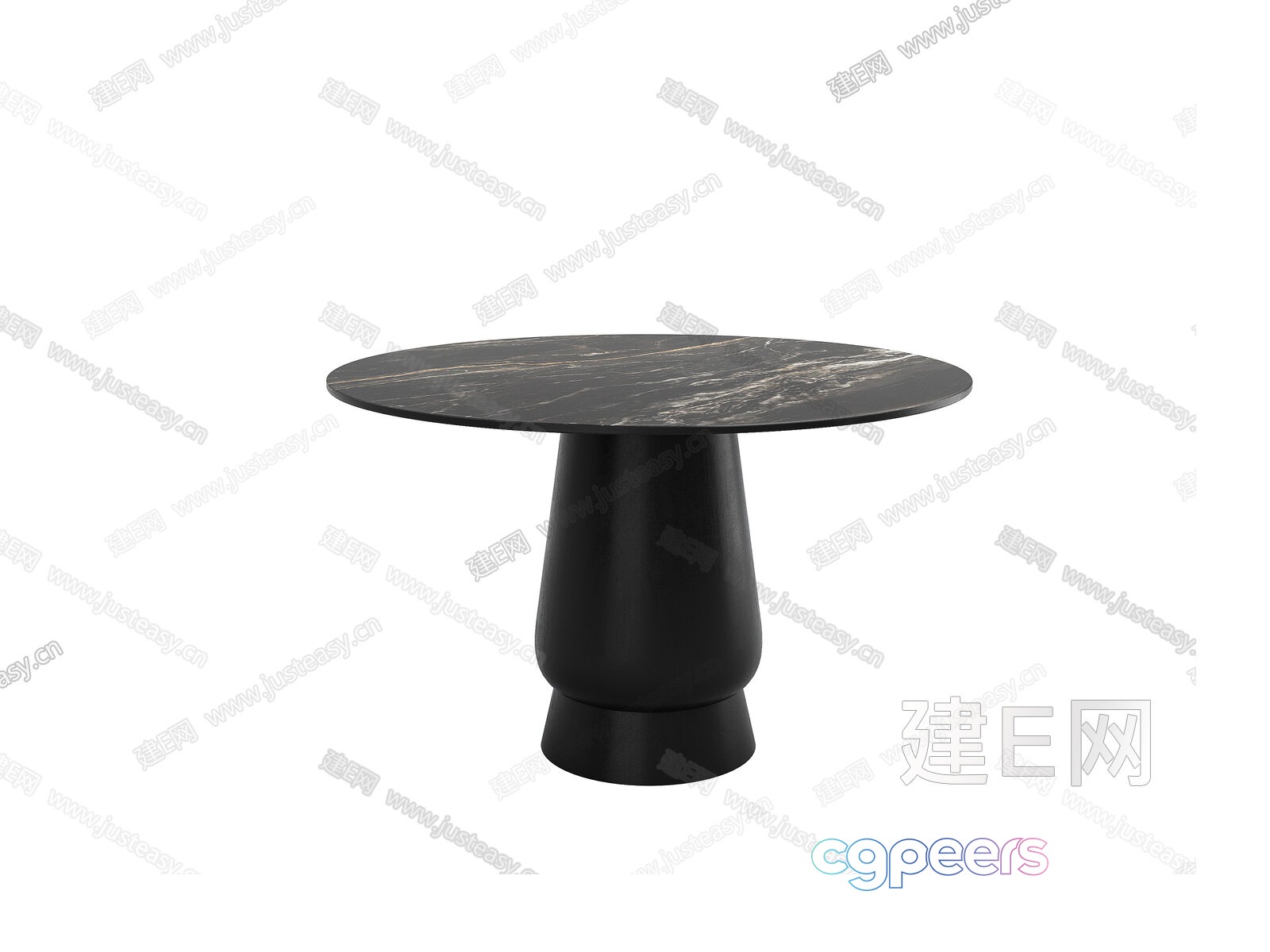 A Table With A Round Top And A Cylindrical Base 3D Model - 1169 - VRAY Render