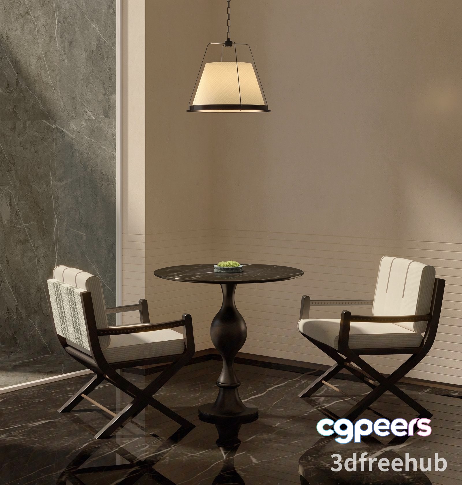 Modern Dining Area 3D Model - 19317 - VRAY Render Modern Dining Area 3D Model - 19317 - VRAY Render