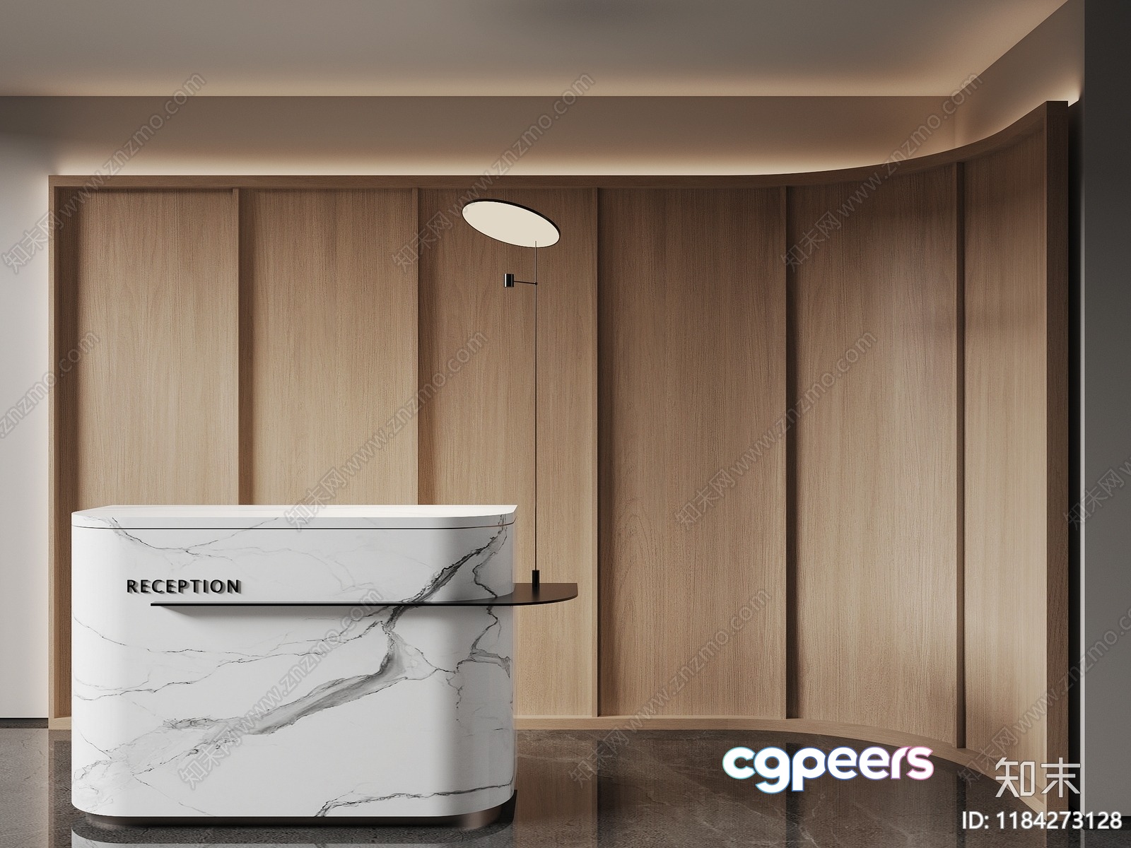 Modern Reception Desk 3D Model - 11078 - VRAY Render Modern Reception Desk 3D Model - 11078 - VRAY Render