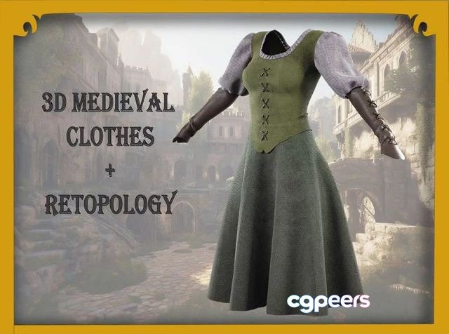 3D Game Assets - Female character dress 3D Game Assets - Female character dress