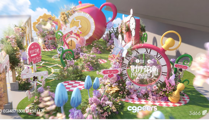 Decorative Wonderland Scene 3D Model - 6051 - VRAY Render Decorative Wonderland Scene 3D Model - 6051 - VRAY Render