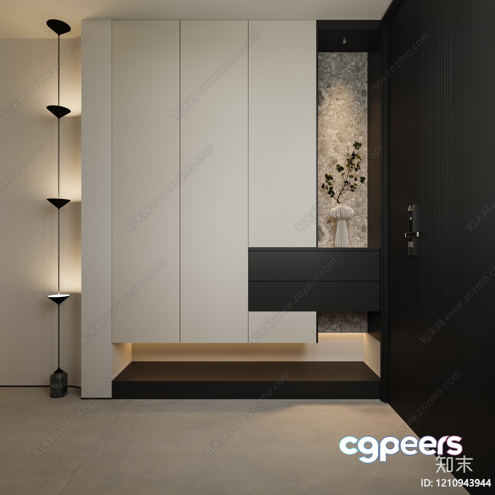 Modern Minimalist Decor 3D Model - 1791 - VRAY Render
