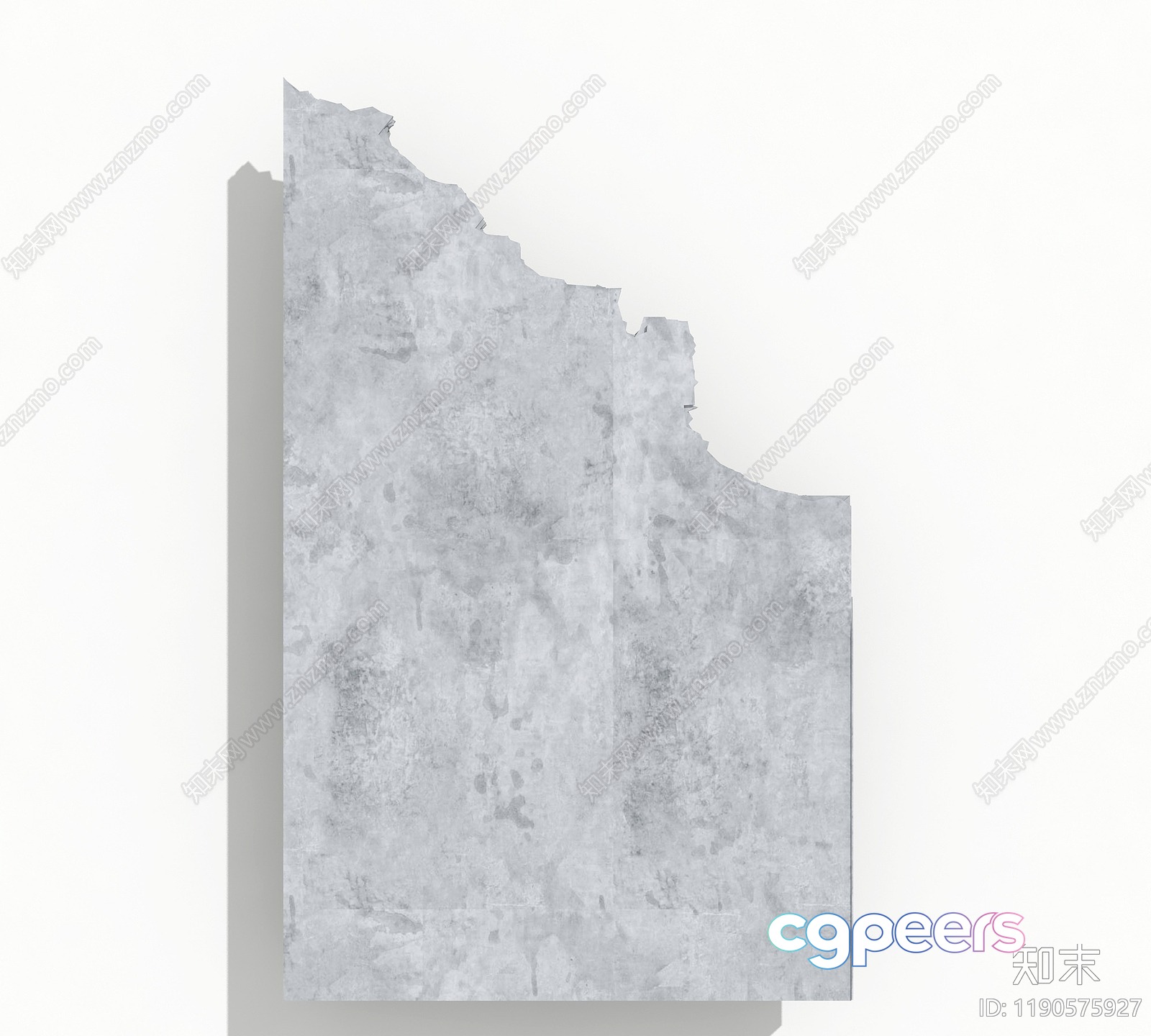 A White Stone-Like Piece Of Material 3D Model - 3203 - VRAY Render