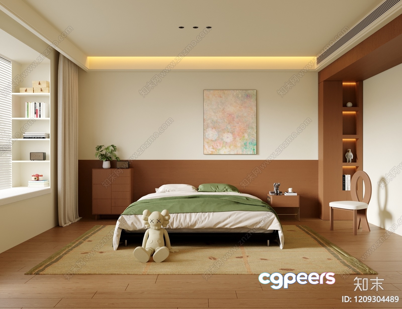 Cozy Bedroom 3D Model - 3886 - VRAY Render