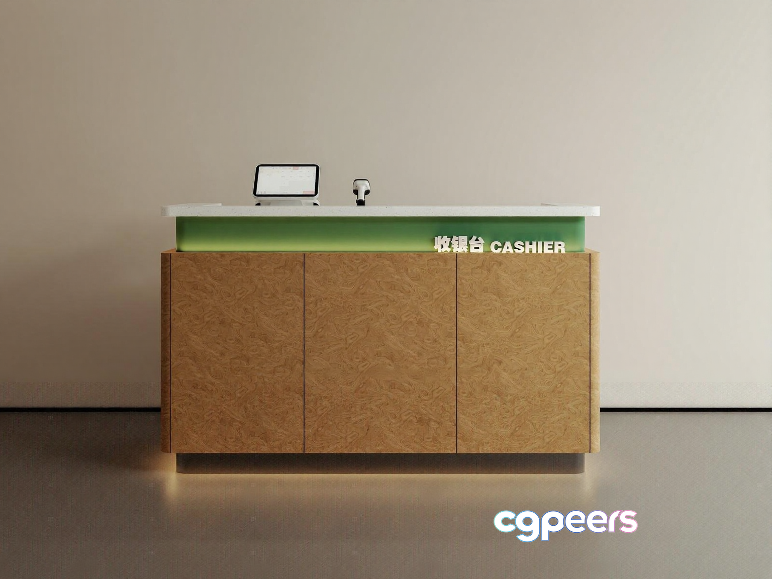 A Cashier Desk 3D Model - 17572 - CORONA Render A Cashier Desk 3D Model - 17572 - CORONA Render