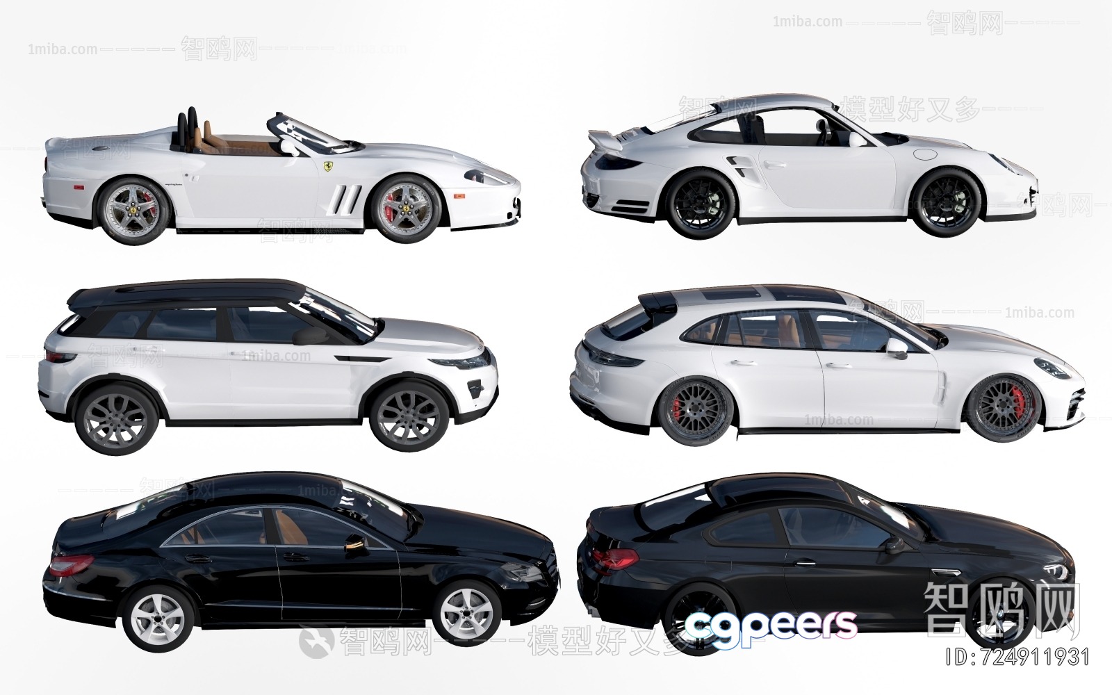 A Collection Of Cars 3D Model - 20800 - VRAY Render