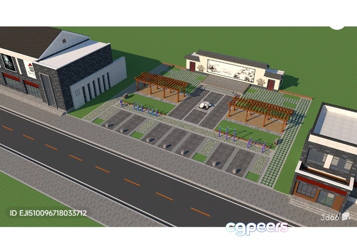 A 3D Rendering Of A Building Complex 3D Model - 6453 - VRAY Render A 3D Rendering Of A Building Complex 3D Model - 6453 - VRAY Render