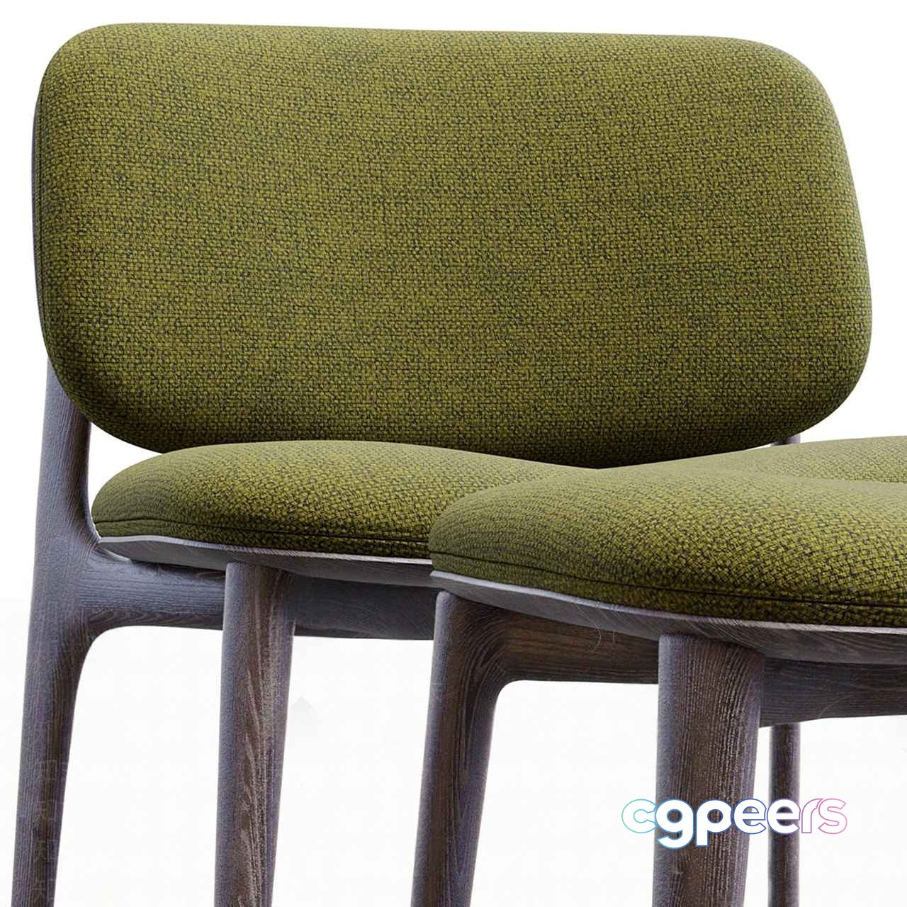 Green Upholstered Chair 3D Model - 23358 - CORONA Render