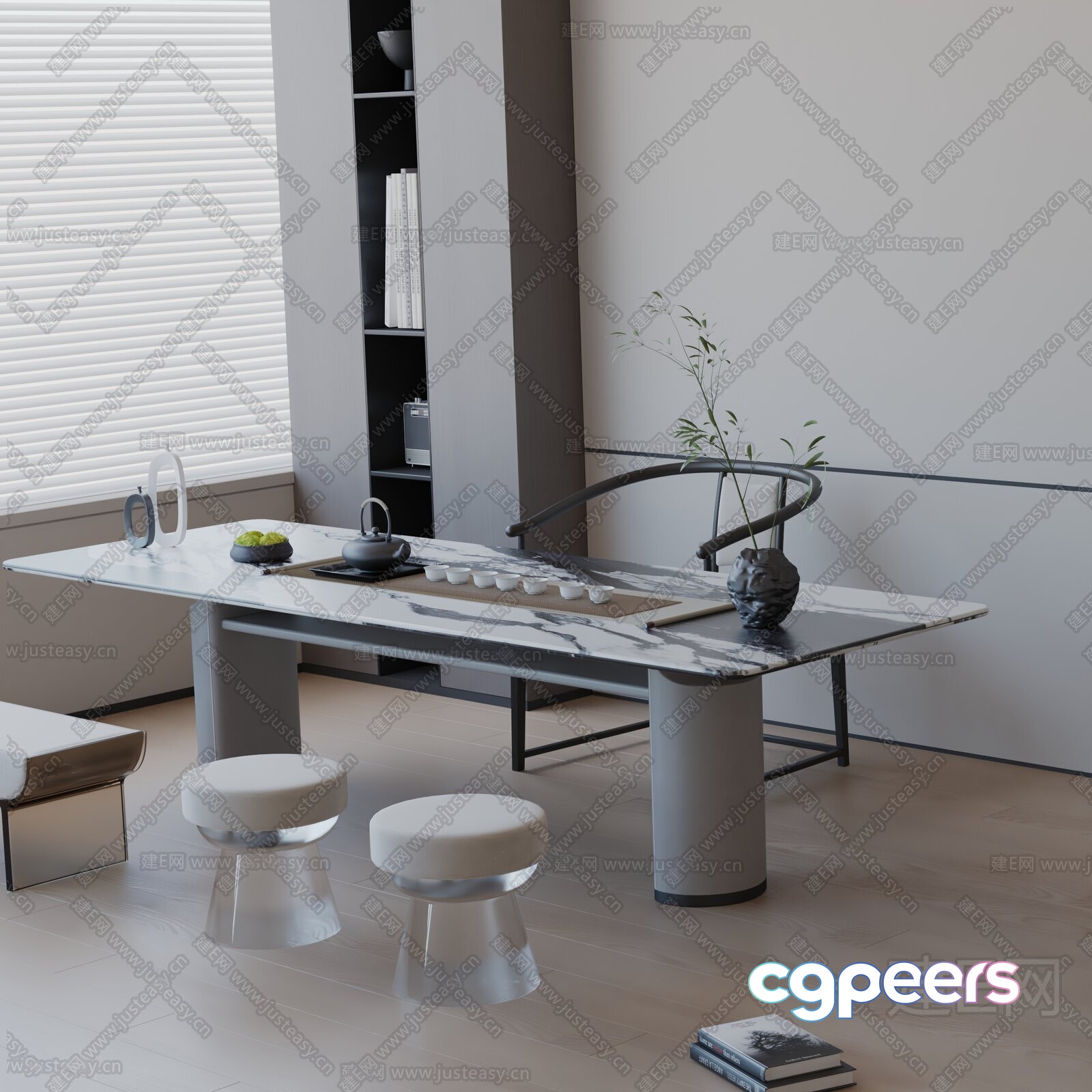 Modern Home Office 3D Model - 10332 - VRAY Render Modern Home Office 3D Model - 10332 - VRAY Render