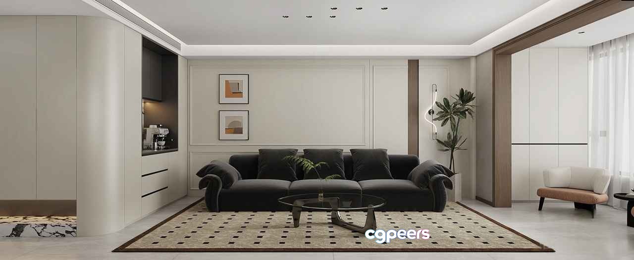 Modern Living Room 3D Model - 14654 - VRAY Render Modern Living Room 3D Model - 14654 - VRAY Render
