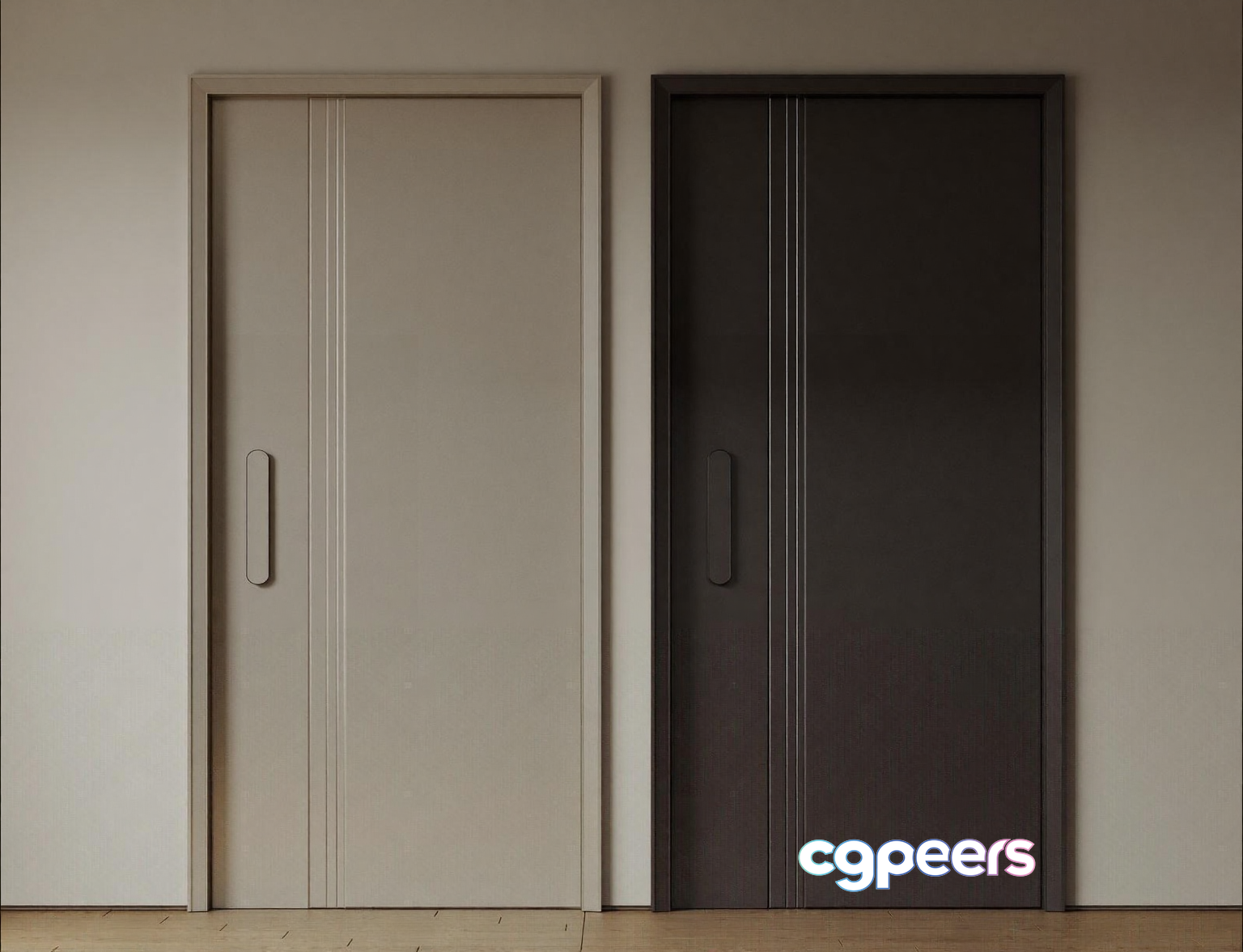 Modern Sliding Doors 3D Model - 17041 - CORONA Render