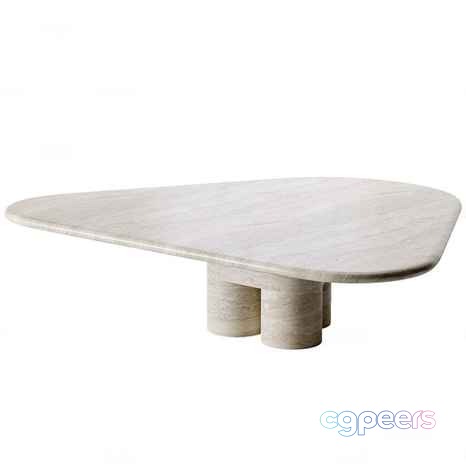 A White Marble Table 3D Model - 3956 - CORONA Render