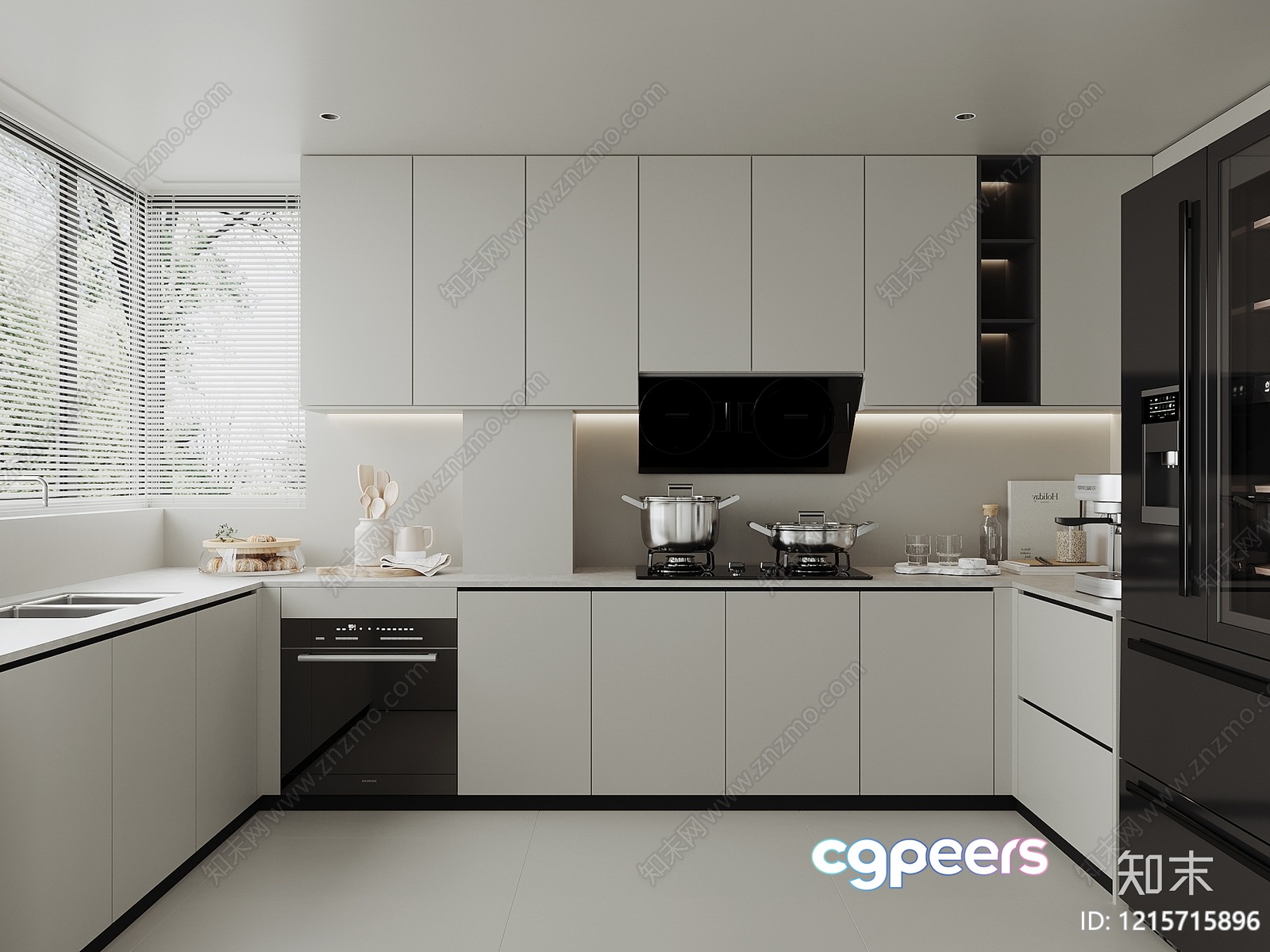 Modern Kitchen 3D Model - 11613 - VRAY Render