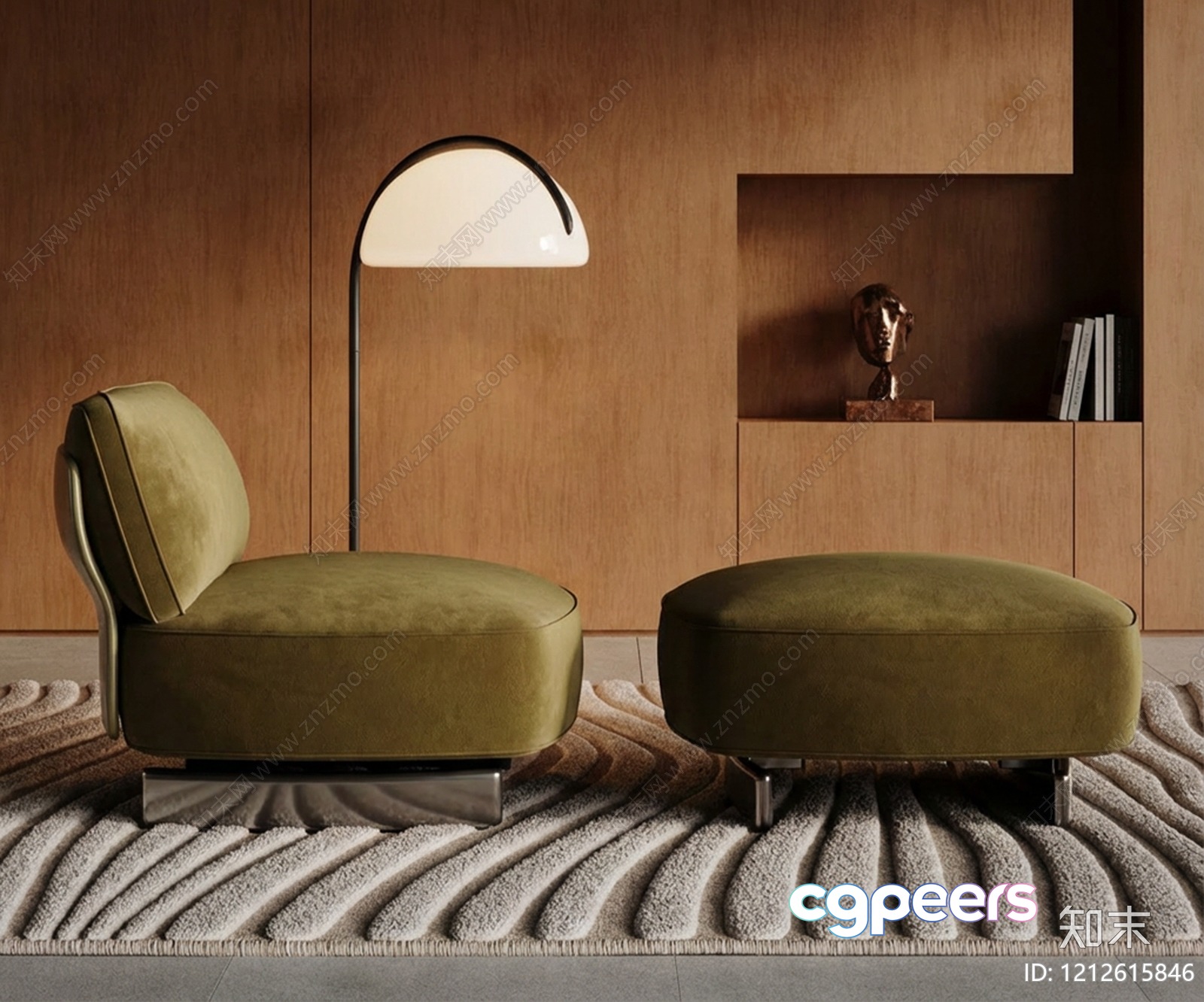 Modern Living Room 3D Model - 9658 - VRAY Render