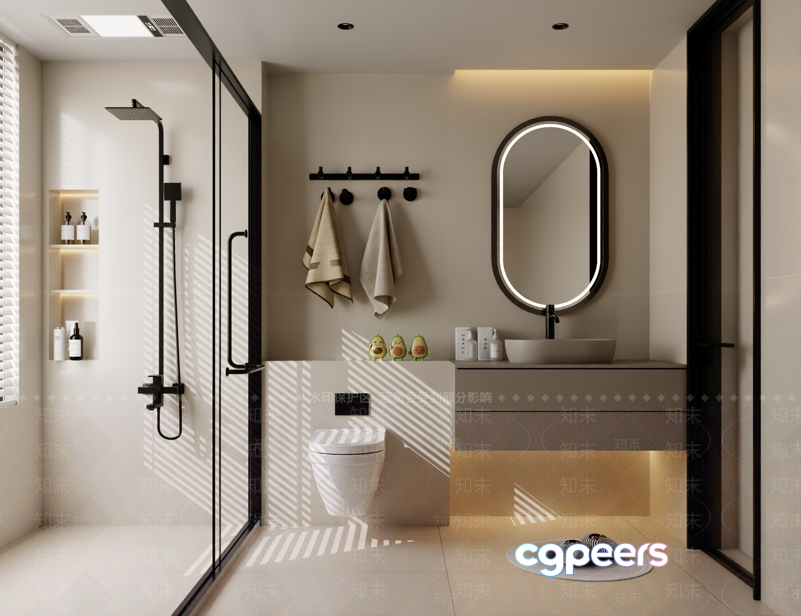 A Modern Bathroom 3D Model - 2725 - VRAY Render A Modern Bathroom 3D Model - 2725 - VRAY Render