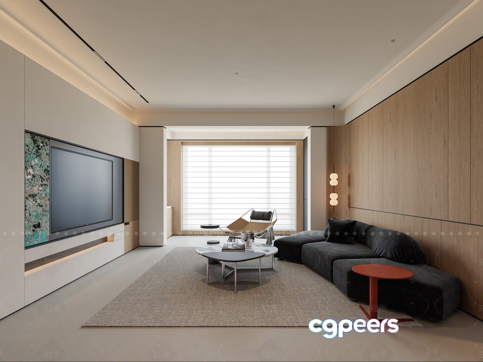 A Modern Living Room 3D Model - 5310 - CORONA Render A Modern Living Room 3D Model - 5310 - CORONA Render