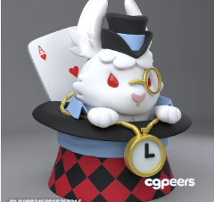 A Cartoon Rabbit 3D Model - 6227 - VRAY Render A Cartoon Rabbit 3D Model - 6227 - VRAY Render