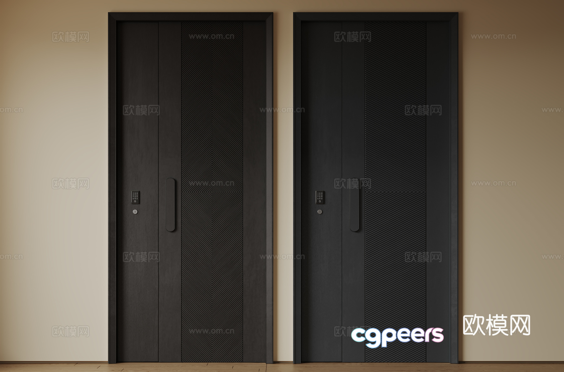 Modern Elevator Doors 3D Model - 2243 - VRAY Render