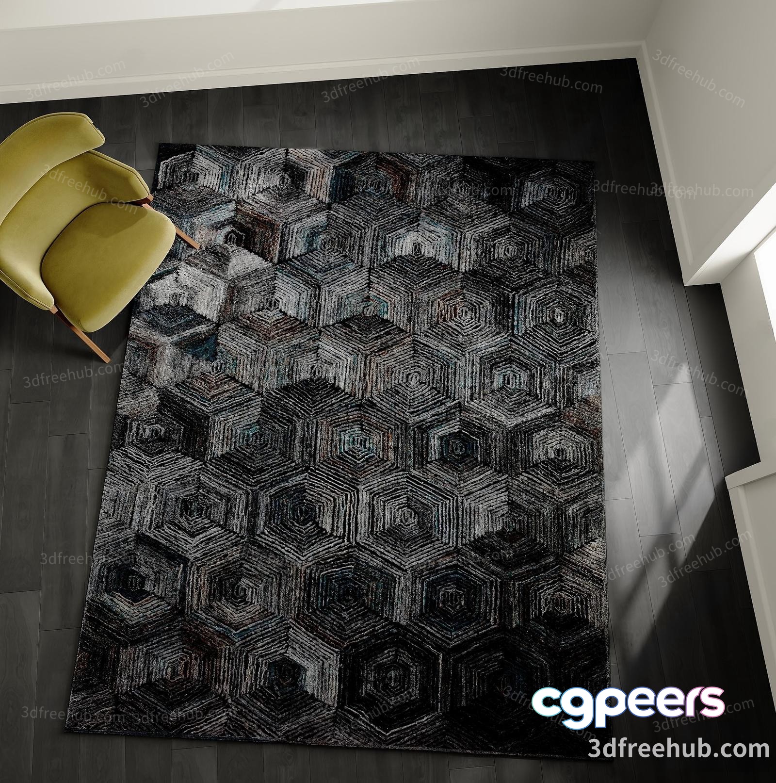 Modern Living Room 3D Model - 21242 - VRAY Render