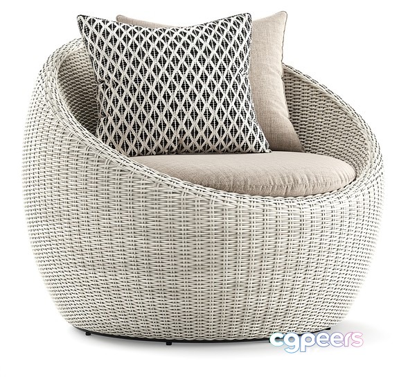 White Wicker Chair 3D Model - 23543 - VRAY Render White Wicker Chair 3D Model - 23543 - VRAY Render