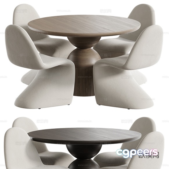 Modern Dining Set 3D Model - 11667 - CORONA Render Modern Dining Set 3D Model - 11667 - CORONA Render