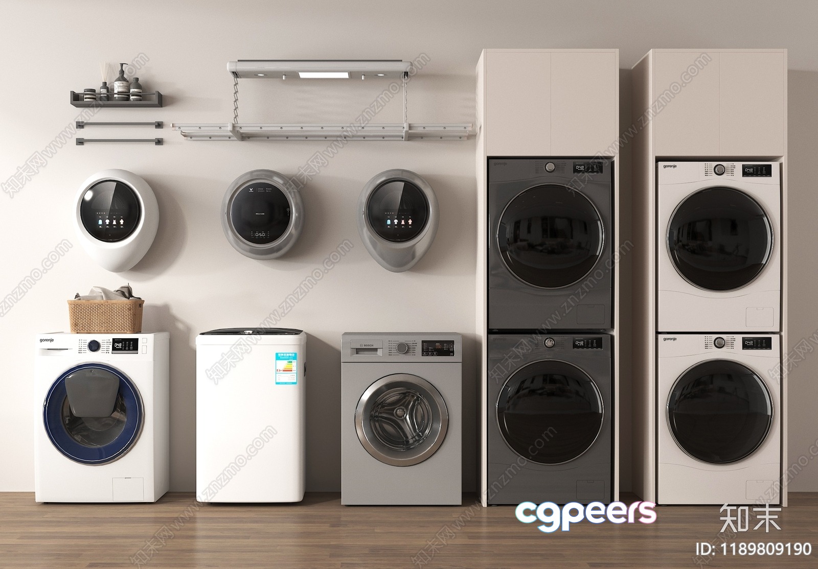 Modern Washing Machines 3D Model - 14455 - VRAY Render Modern Washing Machines 3D Model - 14455 - VRAY Render