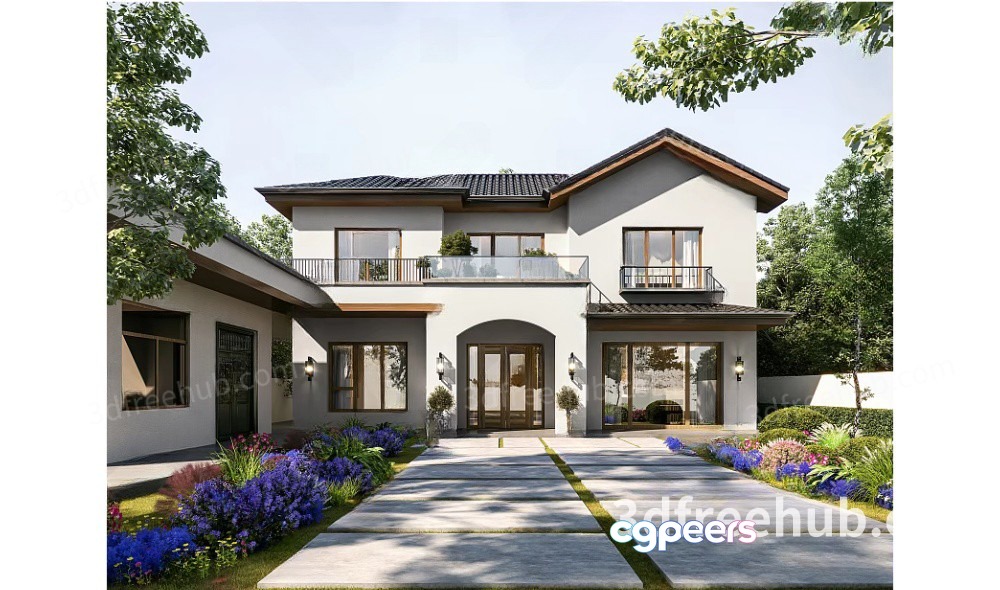 A Modern House 3D Model - 18952 - VRAY Render