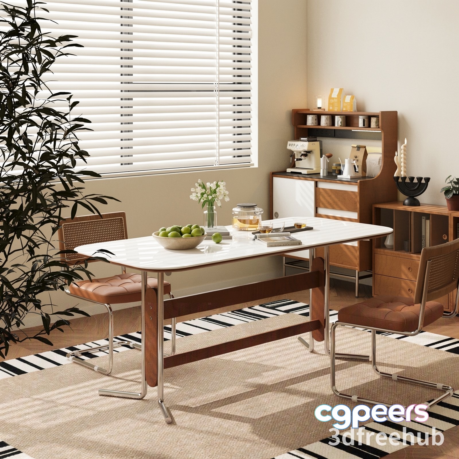 Modern Dining Room 3D Model - 18972 - VRAY Render Modern Dining Room 3D Model - 18972 - VRAY Render