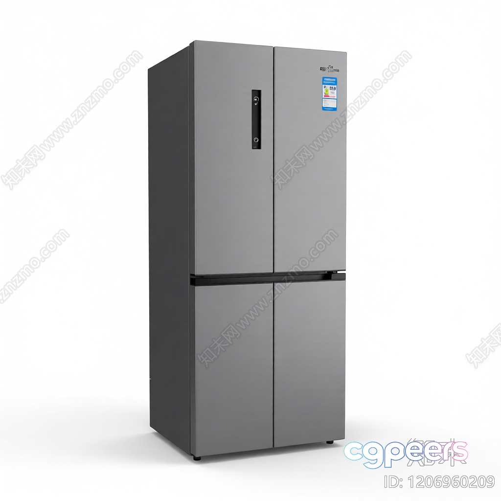 Grey Fridge 3D Model - 8193 - VRAY Render Grey Fridge 3D Model - 8193 - VRAY Render
