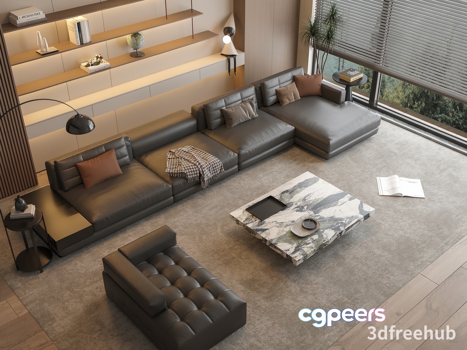 Modern Living Room 3D Model - 20222 - VRAY Render Modern Living Room 3D Model - 20222 - VRAY Render