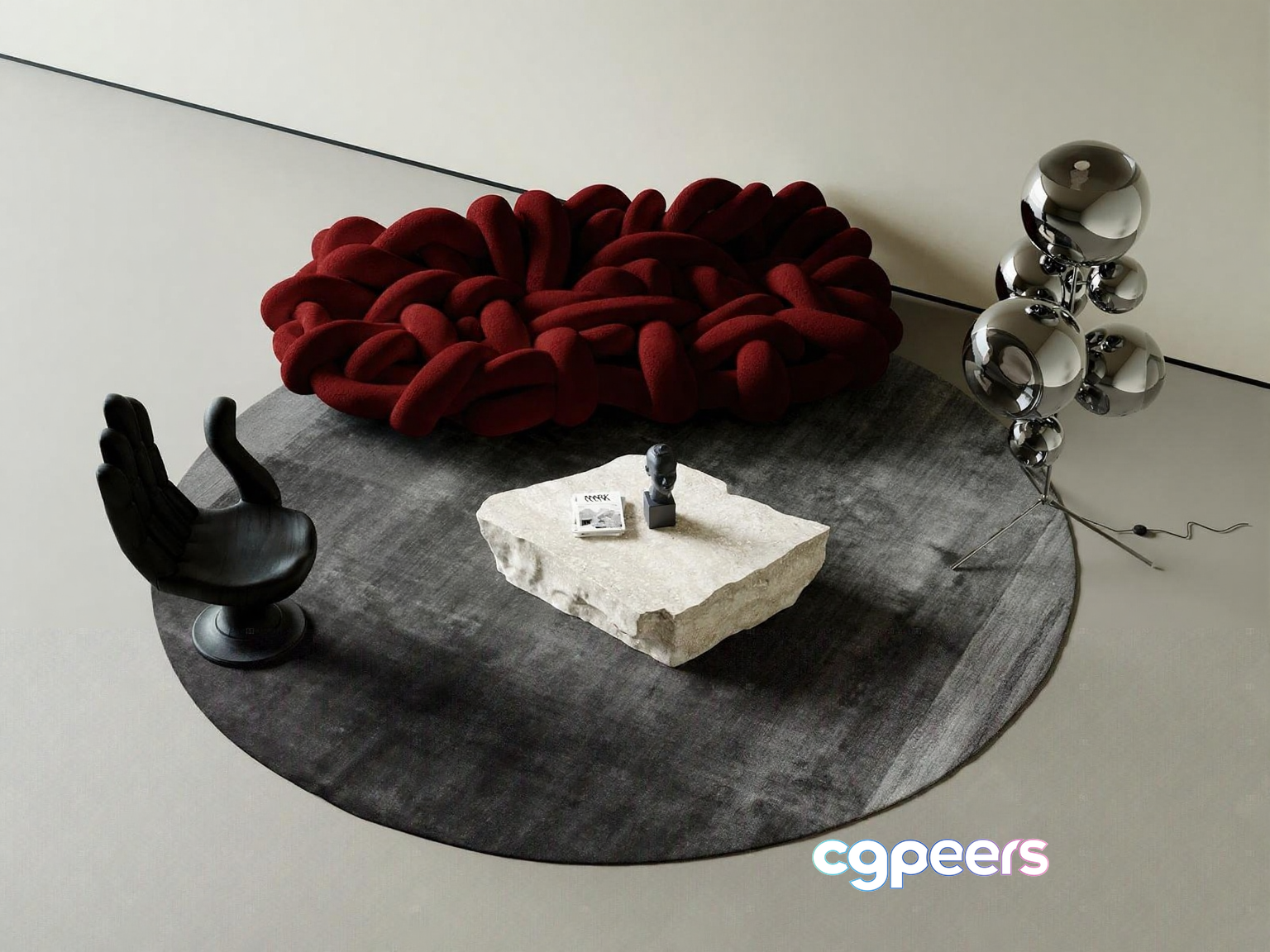 Modern Living Room 3D Model - 16198 - CORONA Render
