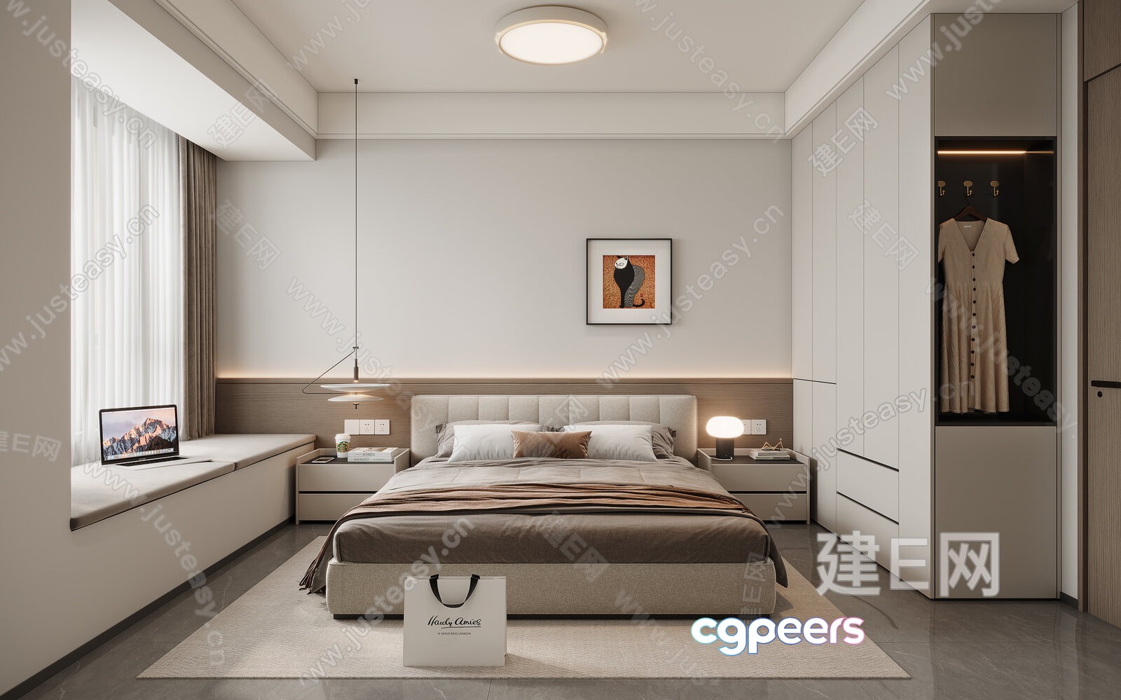 Cozy Bedroom 3D Model - 18790 - VRAY Render