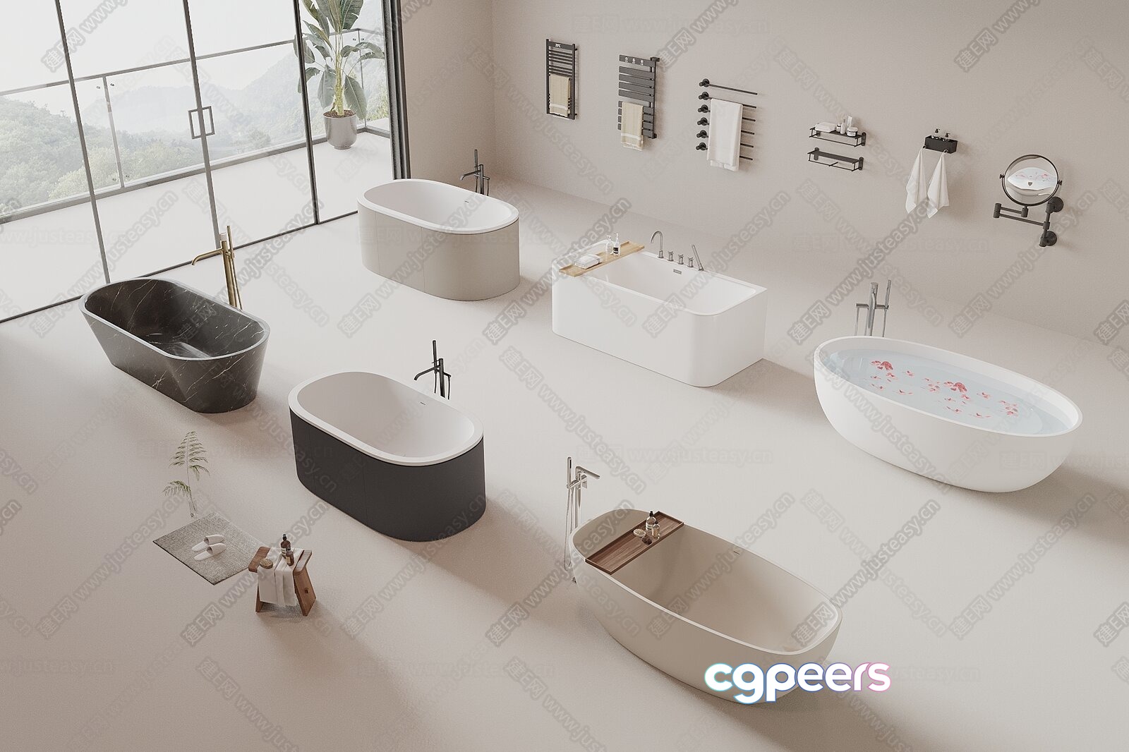 A Modern Bathroom 3D Model - 14349 - VRAY Render