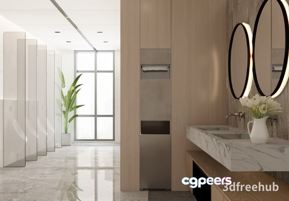 Modern Bathroom Vanity 3D Model - 20832 - VRAY Render