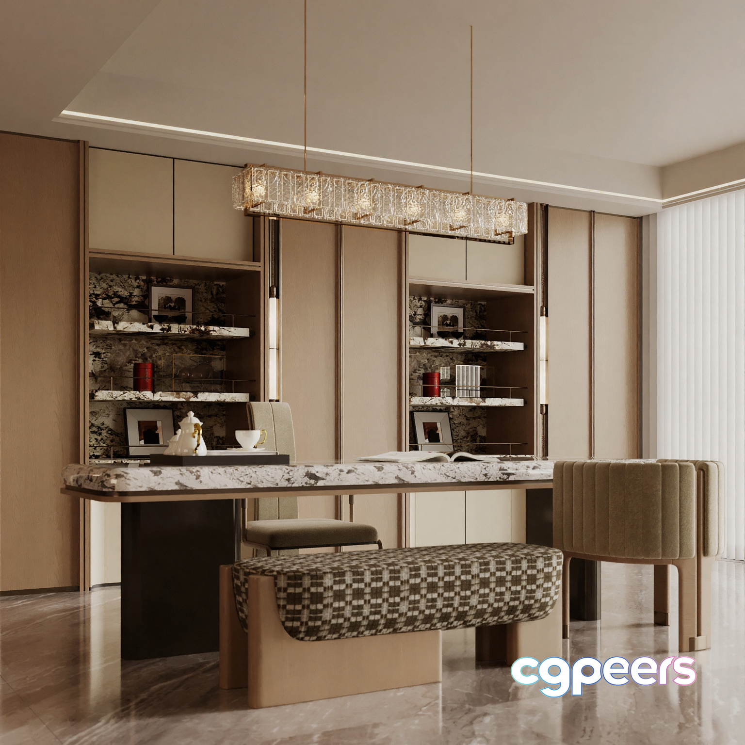 Modern Dining Room 3D Model - 16282 - VRAY Render Modern Dining Room 3D Model - 16282 - VRAY Render