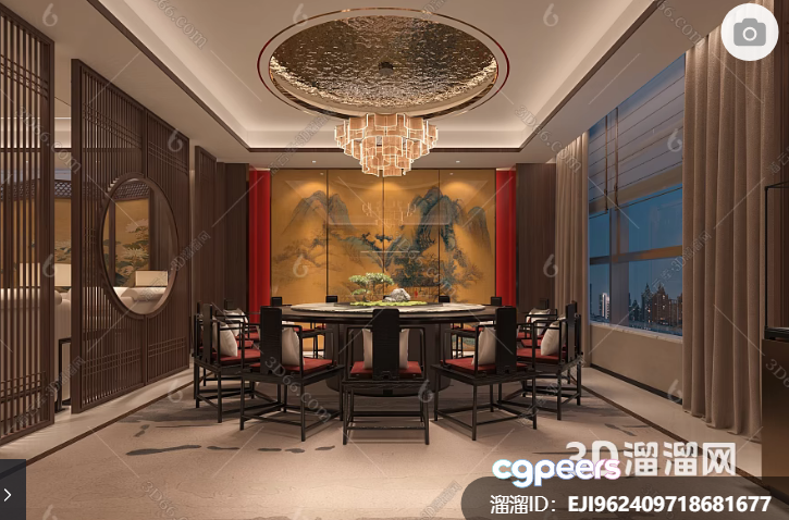 A Dining Room 3D Model - 17103 - VRAY Render