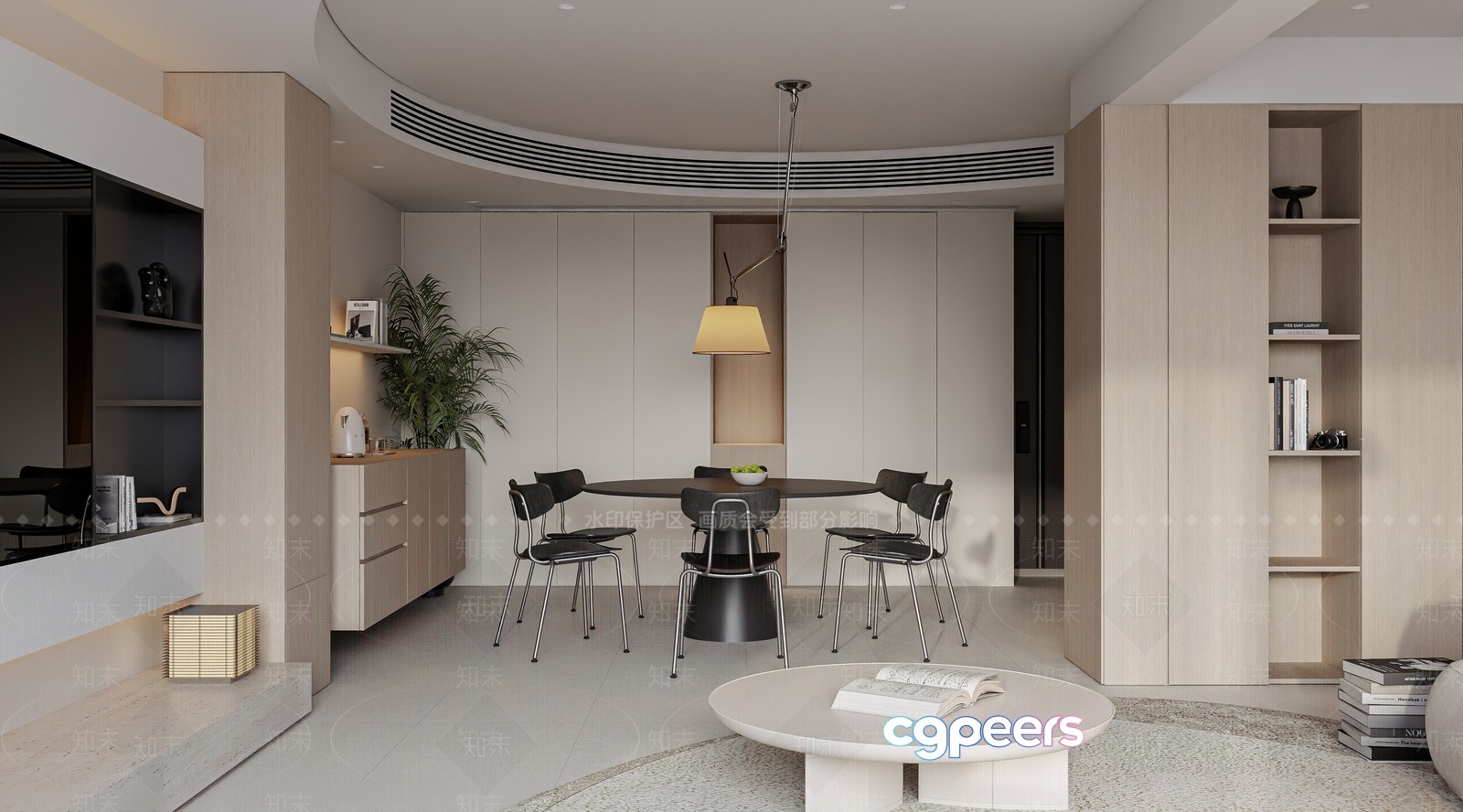 Modern Living Room 3D Model - 13552 - VRAY Render