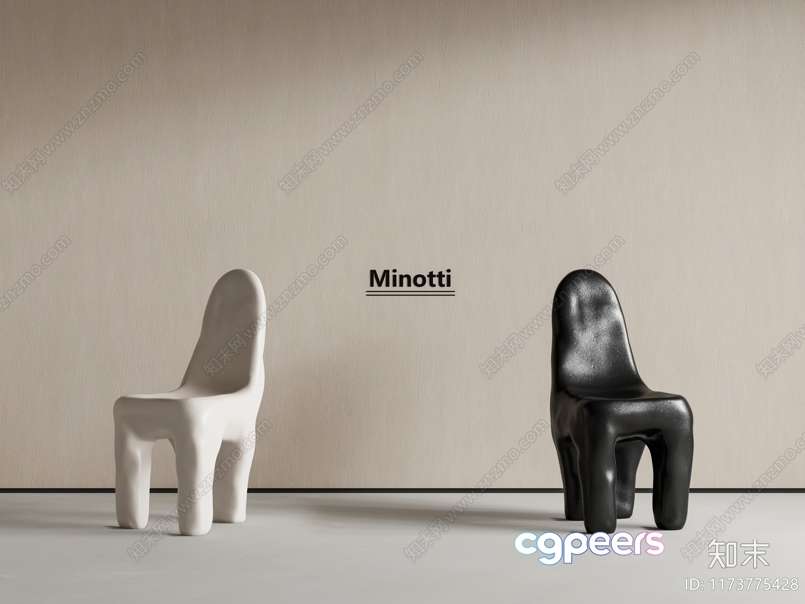 Modern Minimalist Chair 3D Model - 12132 - VRAY Render