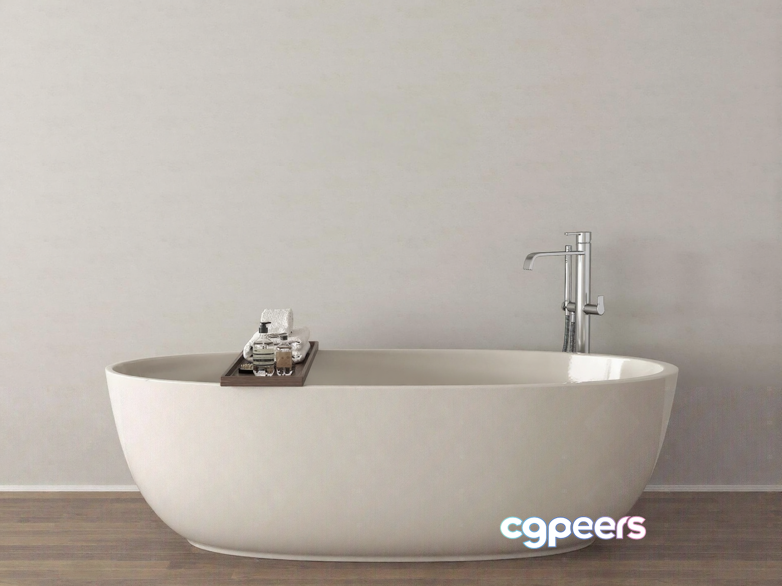 A White Bathtub 3D Model - 13225 - VRAY Render