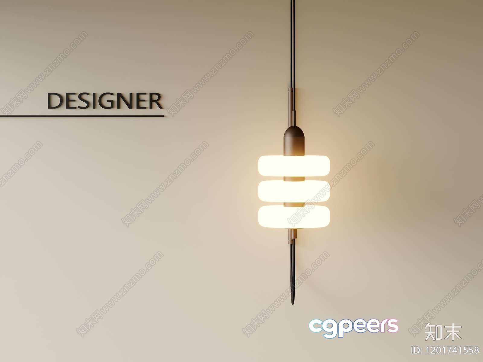 Modern Light Fixture 3D Model - 10665 - CORONA Render