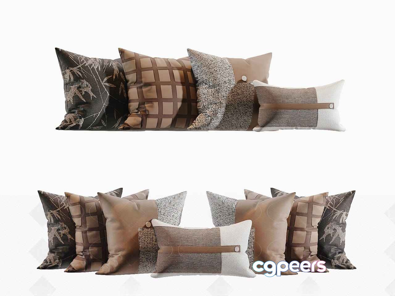 Decorative Throw Pillows 3D Model - 8696 - CORONA Render Decorative Throw Pillows 3D Model - 8696 - CORONA Render