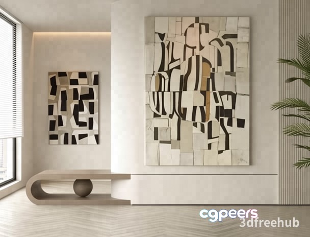 Modern Art Piece 3D Model - 21520 - VRAY Render