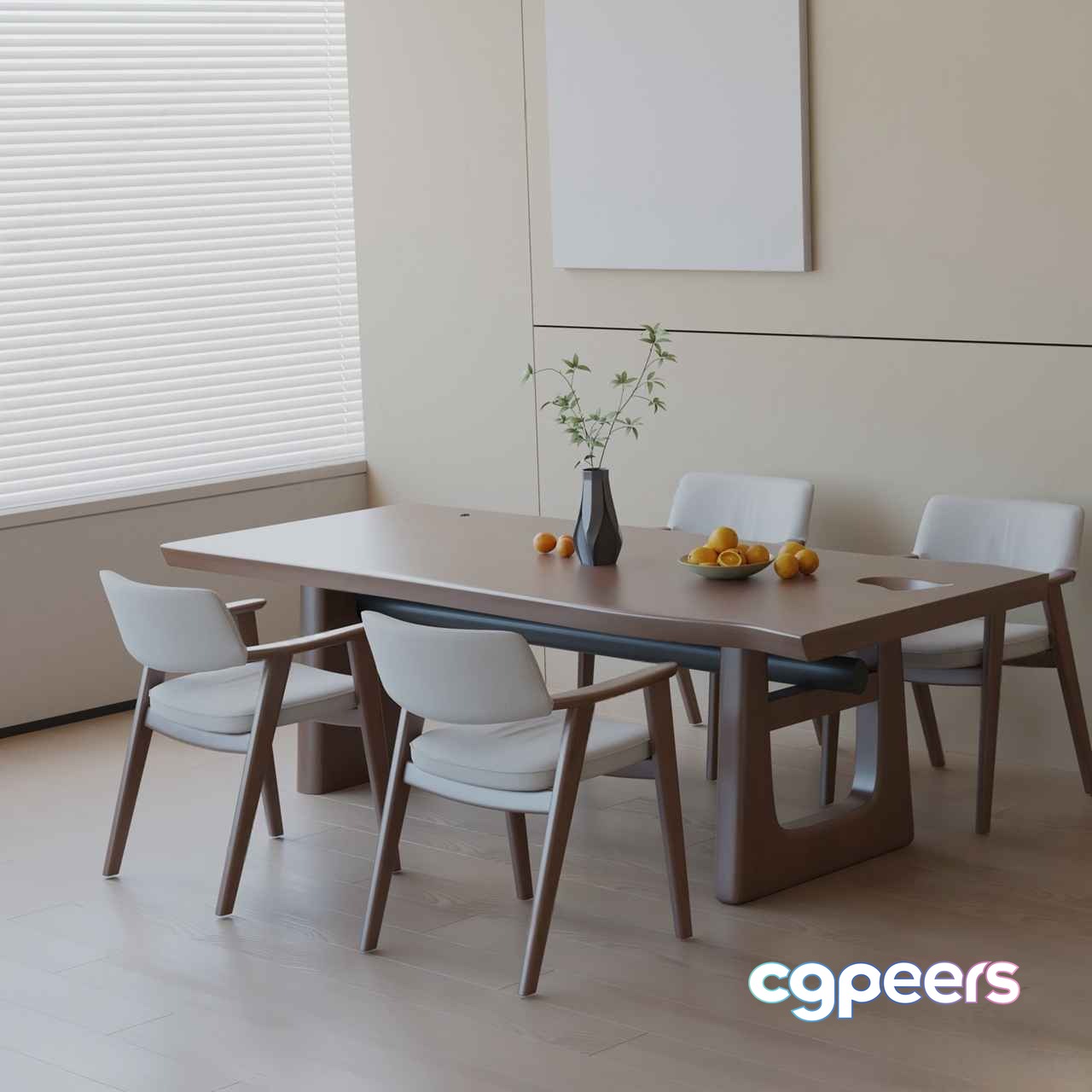 Modern Dining Room 3D Model - 4892 - VRAY Render Modern Dining Room 3D Model - 4892 - VRAY Render