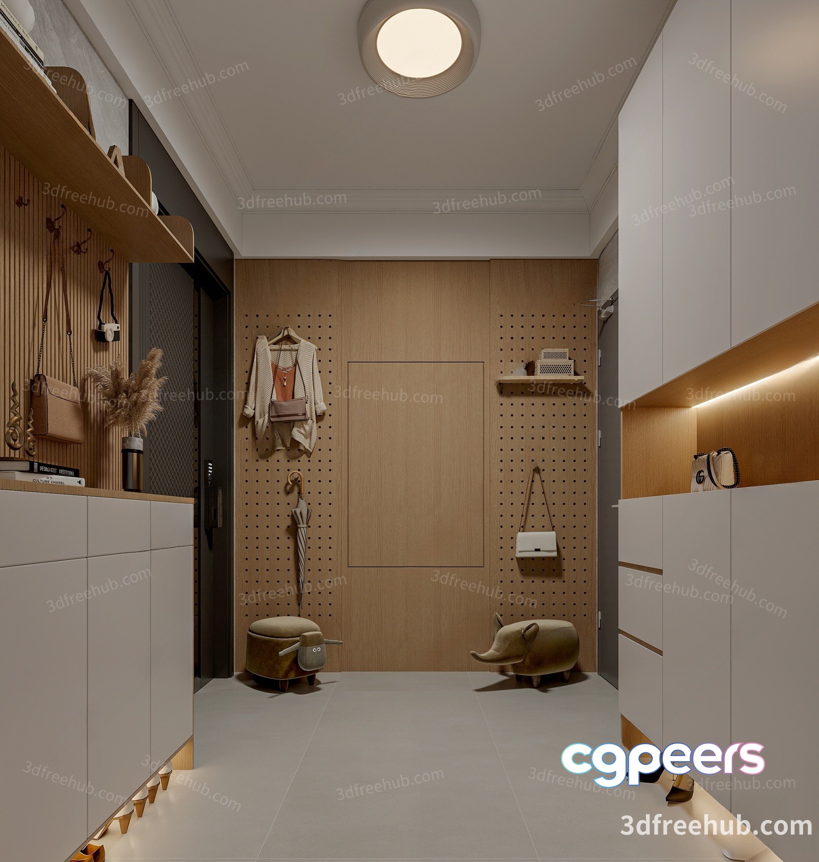 Modern Storage Room 3D Model - 18696 - VRAY Render